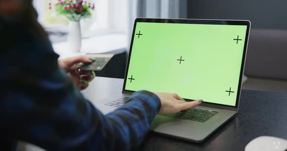 Closeup of a Laptop Monitor with Chroma Key
