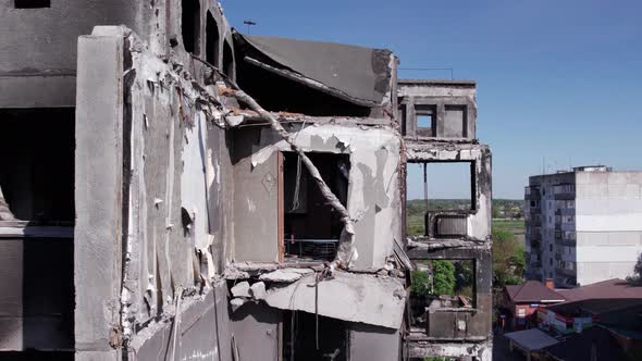 War in Ukraine  Destroyed Building in Borodyanka Bucha District