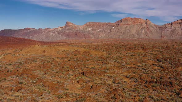 Aerial View of the Landscape in the Teide National Park