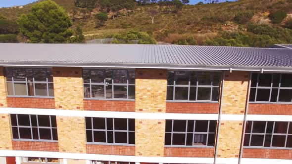 Aerial view of school building