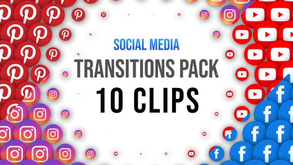 Social Media - Radial Transitions 10 Clips alt