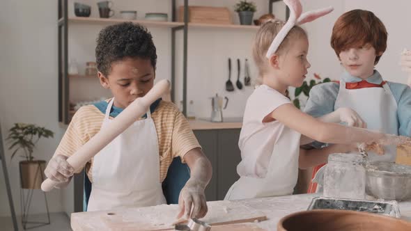 Diverse Children Playing Bakers