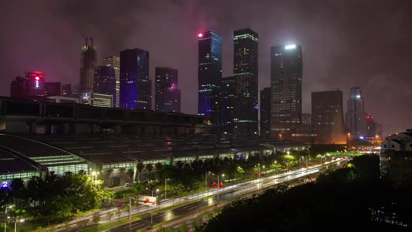 Timelapse Shenzhen Convention Exhibition Center in Futian