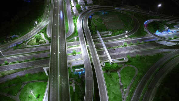 4K : footage hyperlapse expressway for transportation concept.