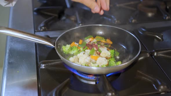 Organically grown mixed vegetables stew