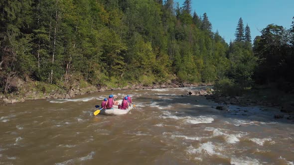 Rafting in the Carpathians Ukraine