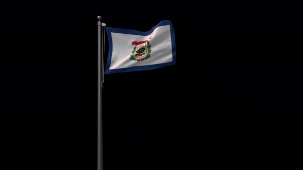 West Virginia State Flag With Alpha 4K