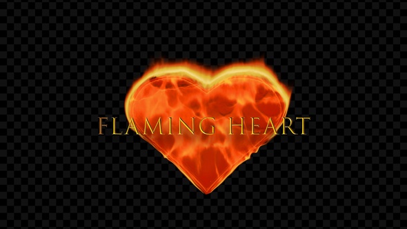 Flaming Heart slow-motion With Alpha