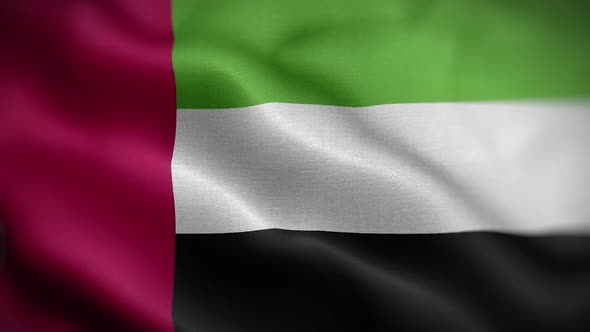 United Arab Emirates Flag Textured Waving Front Background HD