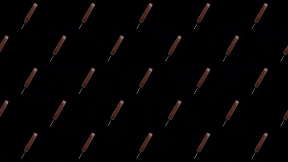 Chocolate Almonds Ice Cream Stick Bar Turnaround Background