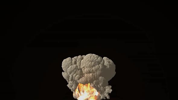 Explosion In Isolated Black Background . Animation alt