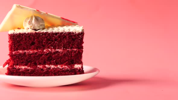 Red Velvet Cake on Plate