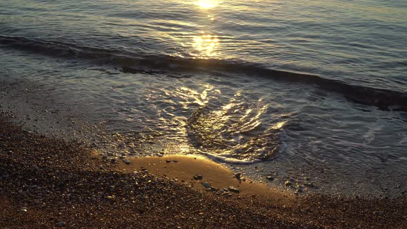 Seashore At The Dawn Sun Background