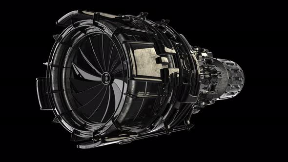 Rotate Jet Engine Turbine alt