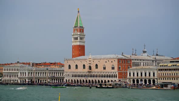 San Marco Square Waterfront At Daytime In Venice, Italy - wide