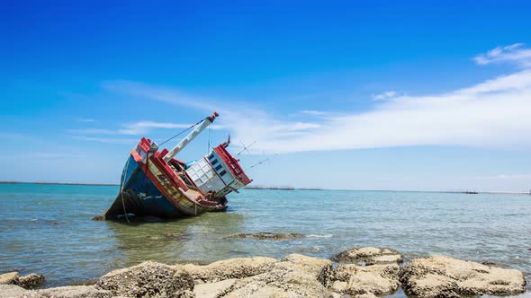 Storm Damaged Fishing Boat alt