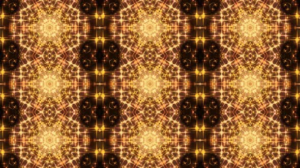 Gold fire kaleidoscope background