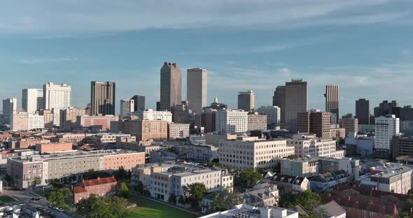 Aerial of New Orleans cityscape