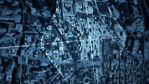 High Tech Software Controlling Spy Drone On Target Search Surveillance Operation alt