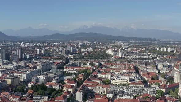 Aerial View Ljubljana Slovenia