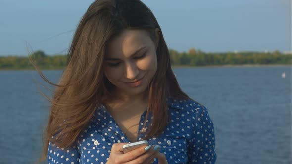 Young Woman Checking Her Messages