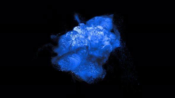 Fast Abstract Blue Smoke Turbulence Seamless Loop