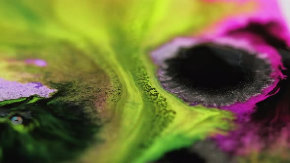 Paint Paper Flow Ink Water Blend Yellow Pink Black alt