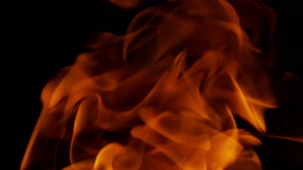 Super Slow Motion Shot of Fire Flames at 1000Fps