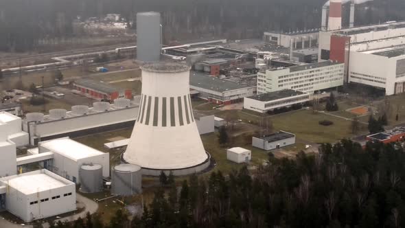 Thermal powerplant aerial view