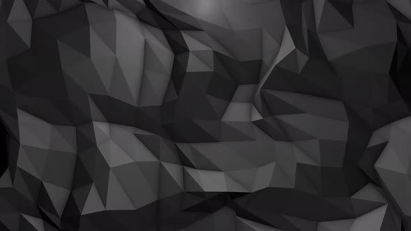 Black Low Poly Background Loop