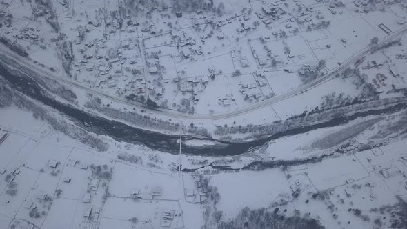 Typical landscape in Hutsulshchyna National Park in Ukraine. Vacation and winter sports.