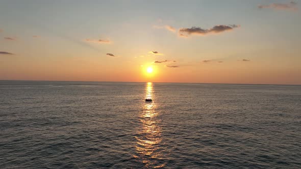 Sunset at Sea Turkey Alanya 4 K
