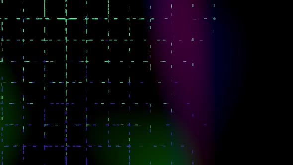 colorful grid hologram hud