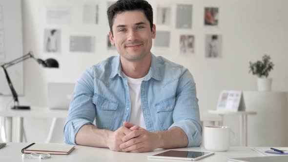 Agree Casual Young Man Accepting Offer By Shaking Head