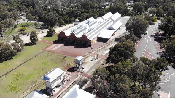 Aerial View of a Train Station in Australia