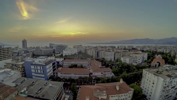 Time lapse movie of the sunset over the Turkish city of Izmir 