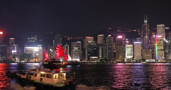 Victoria harbour in the evening 