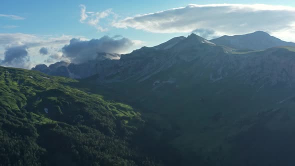 Slopes of Summer Caucasus Mountains