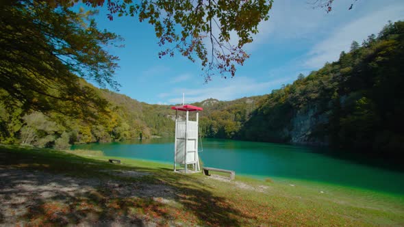 Changing Booth By Lamar Lake in Italian Province Trentino