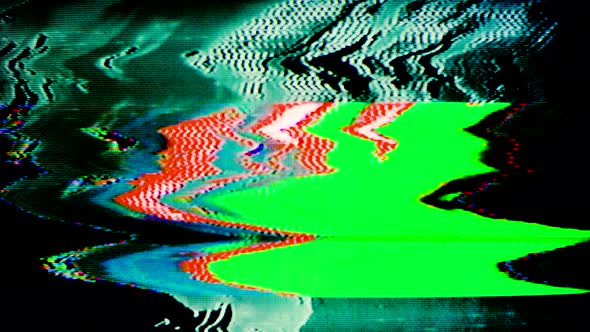Digital pixel noise glitch art effect.