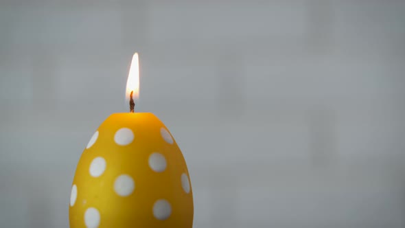 Light of a easter candle. 