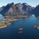 Above sea and view on the fishing village Reine and Hamnoya ,Lofoten Islands,Norway - VideoHive Item for Sale