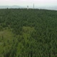 Aerial view of forest, tower and mountains, 4k drone. - VideoHive Item for Sale