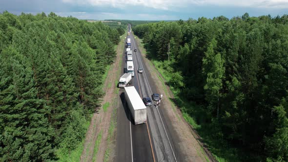 Car Accident on a Suburban Highway