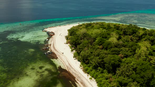 Tropical Island with Sandy Beach