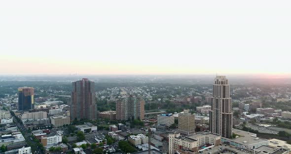 Flying Away from New Rochelle at Sunset