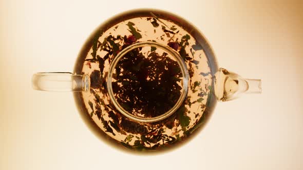 Black Tea Top View Rotating