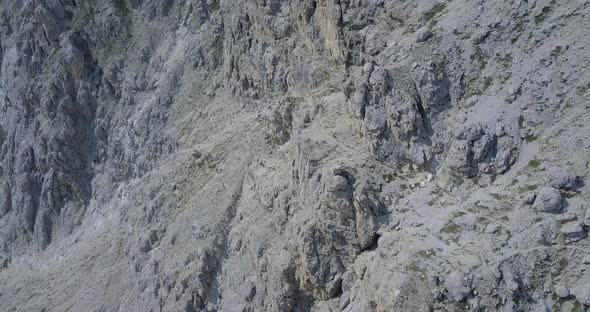 Aerial drone view of landscapes in the mountains.