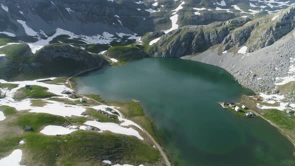 Kapetanovo Lake in Montenegro Sring Time