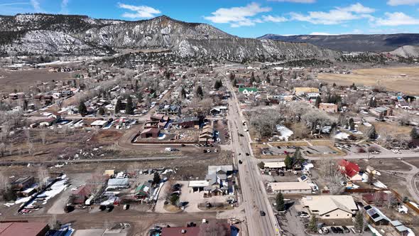 High Above City Of Ridgway Colorado Panorama View